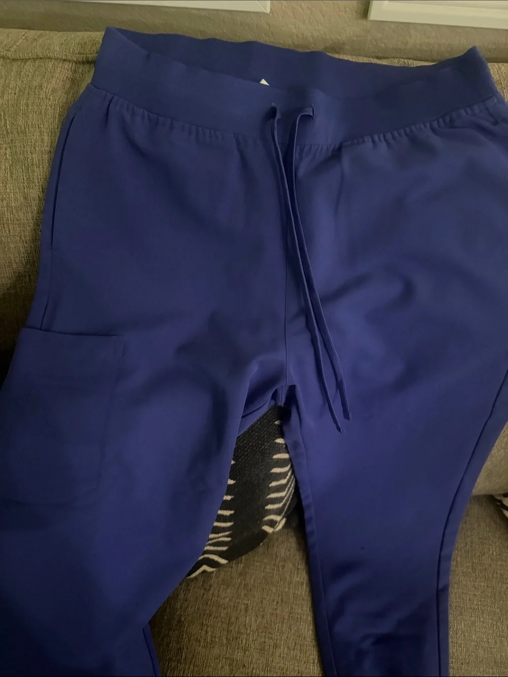 Mandala Women’s Purple/ Blue Scrub Set - V-Neck Top & Jogger Pants
